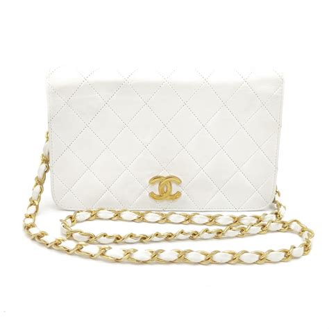 sac bandouliere Chanel blanc